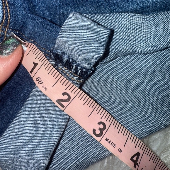 Wax Jean Butt I Love You Womens Blue Jean Stretch Drawstring Shorts Size Small - Picture 12 of 12